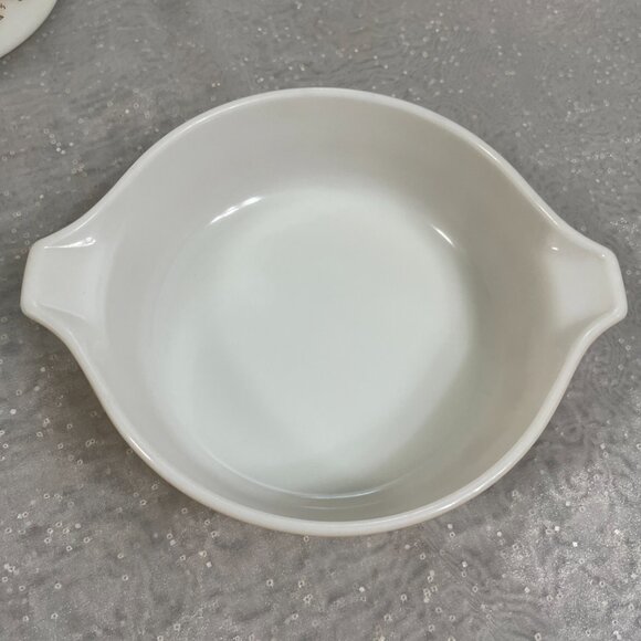 VTG Pyrex Set #472, Sandalwood, 1 1/2 Pt W/ Pyrex lid & #471, 1 Pt W/lid - Picture 3 of 12